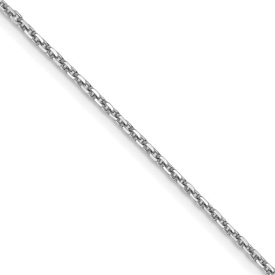 14KT White Gold 1.4mm D/C Cable Chain