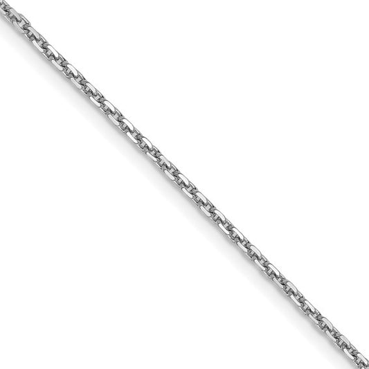 14kt White Gold 1.4mm D/C Cable Chain