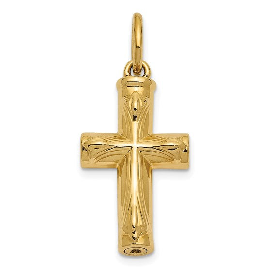 Sentimental Expressions 14KT Yellow Gold Cross Ash Holder Pendant