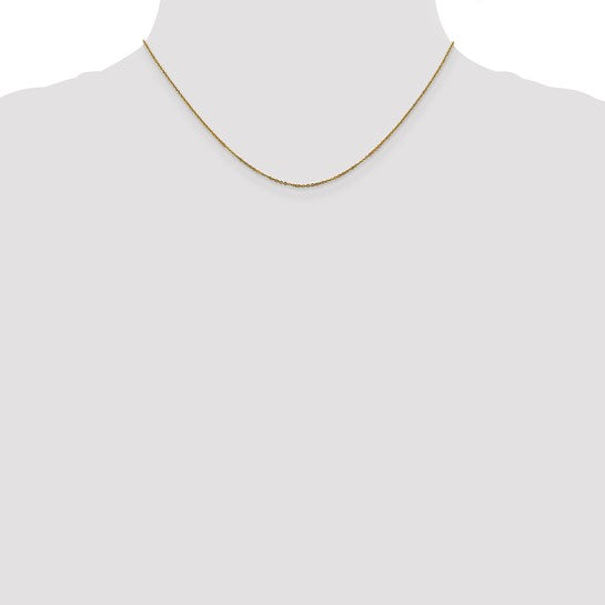 14kt Yellow Gold 1.1mm Flat Cable Chain