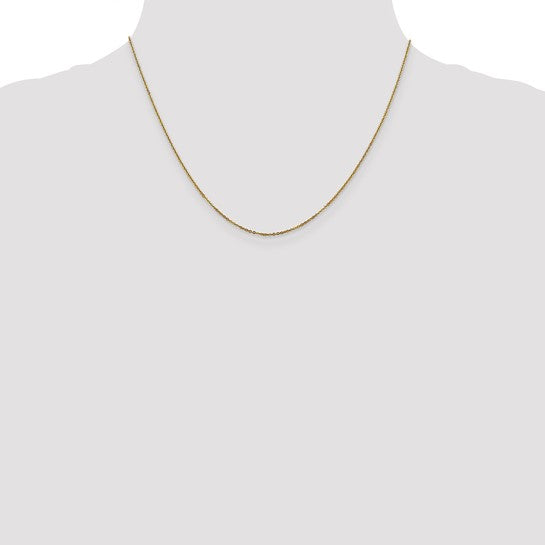 14kt Yellow Gold 1.1mm Flat Cable Chain