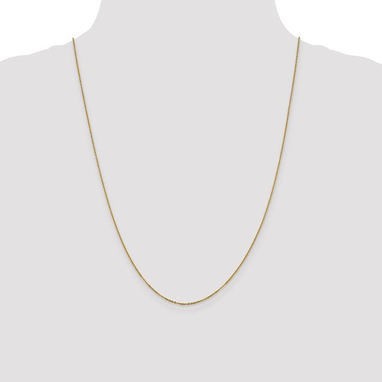 14kt Yellow Gold 1.1mm Flat Cable Chain