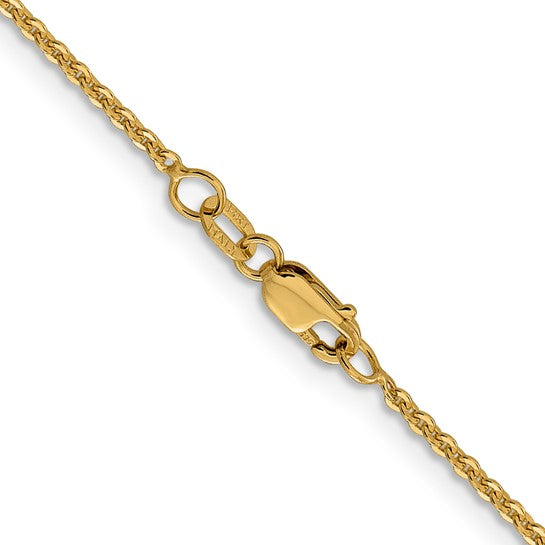 14KT Yellow Gold 1.7mm Flat Cable Chain