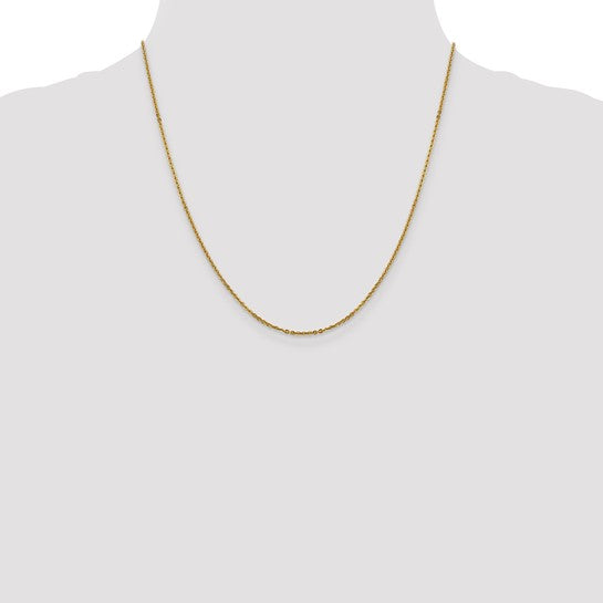 14KT Yellow Gold 1.7mm Flat Cable Chain