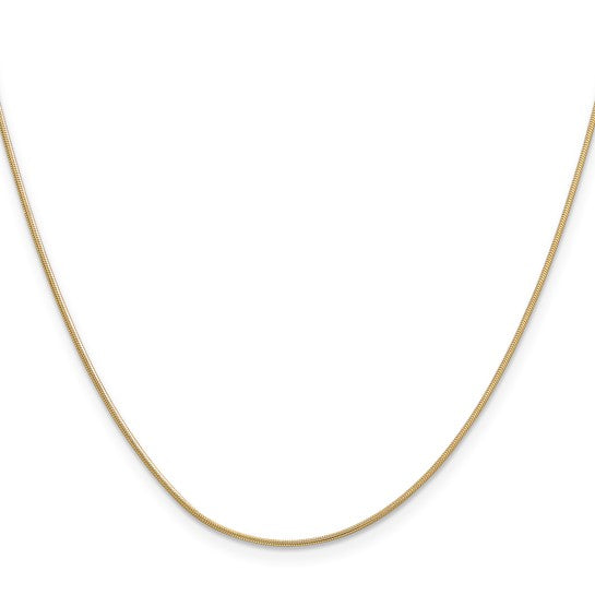 14KT Yellow Gold .9mm Round Snake Chain