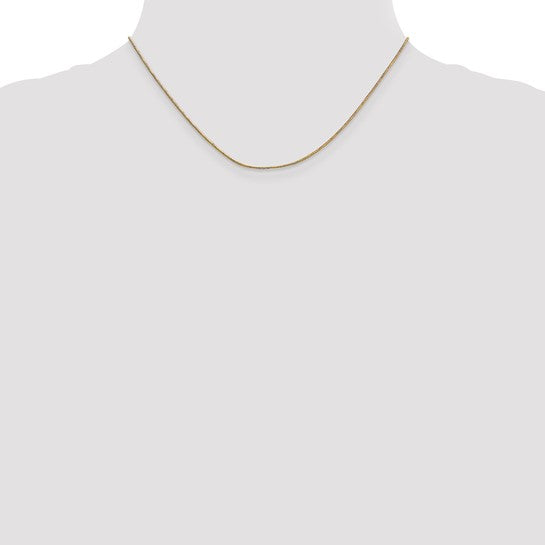 14kt Yellow Gold 0.9mm Round Snake Chain