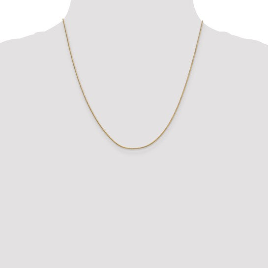14KT Yellow Gold .9mm Round Snake Chain
