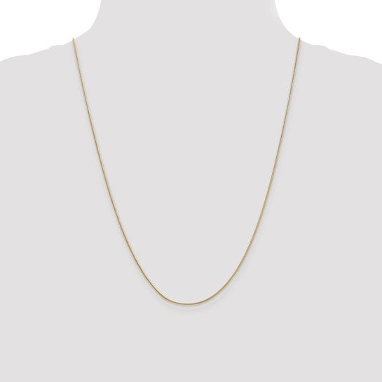 14kt Yellow Gold .9mm Round Snake Chain