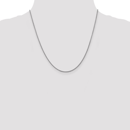 14KT White Gold 1.5mm Spiga Chain