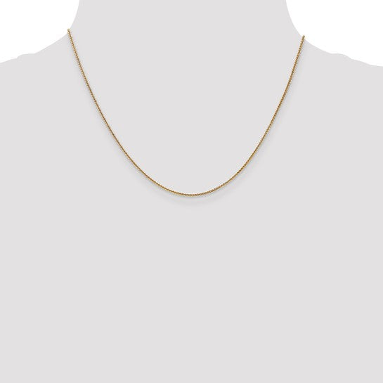 14KT Yellow Gold 1.0mm Spiga Chain