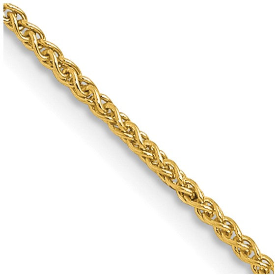 14KT Yellow Gold 1.0mm Spiga Chain