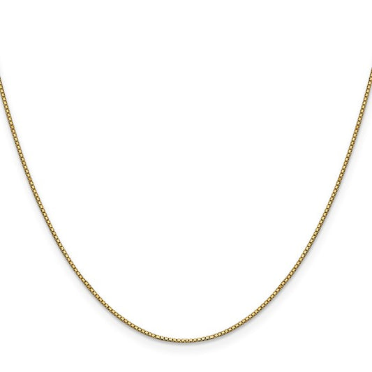 14Kt Yellow Gold .9mm Box Chain