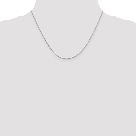 14kt White Gold .9mm Round Snake Chain