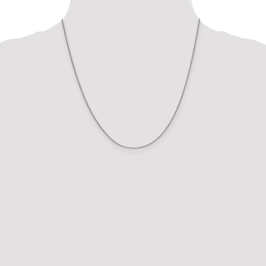 14KT White Gold .9mm Round Snake Chain