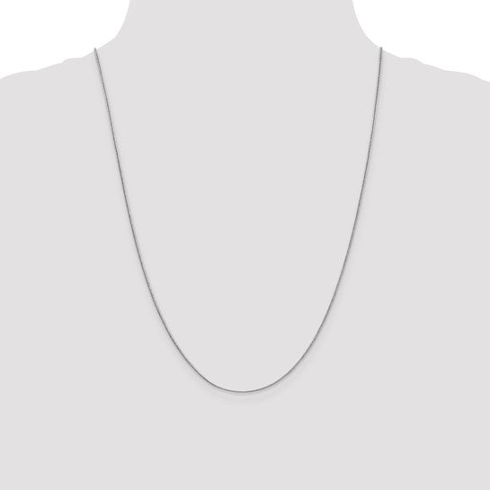 14KT White Gold .9mm Round Snake Chain