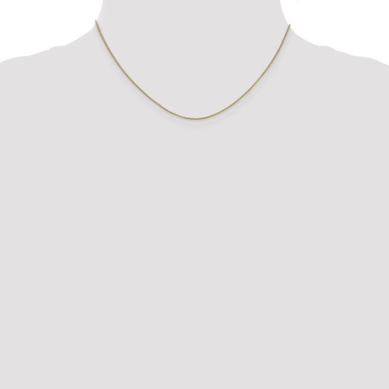 14KT Yellow Gold .7mm Box with Lobster Clasp Chain