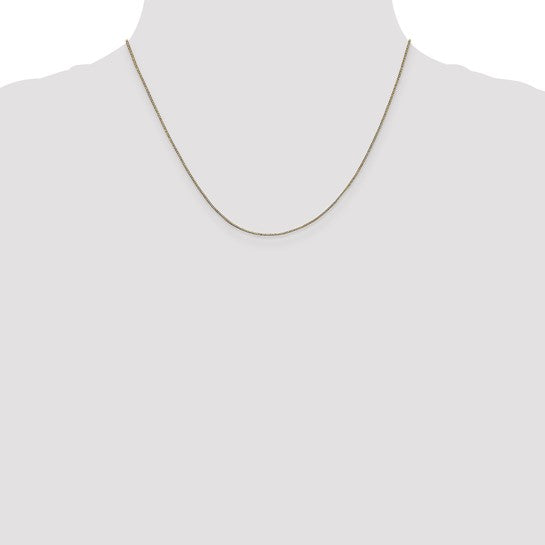14KT Yellow Gold .7mm Box with Lobster Clasp Chain