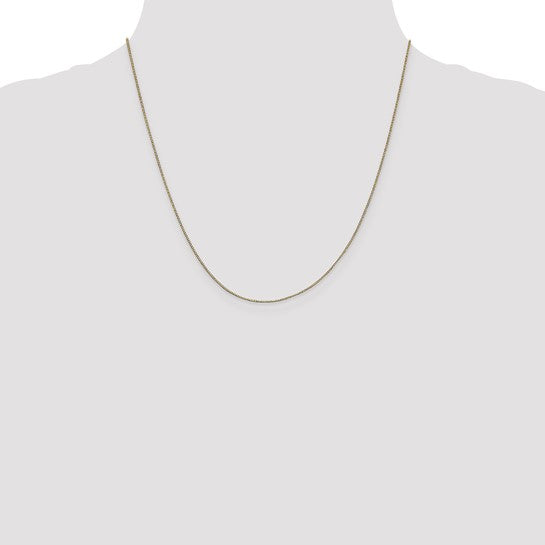 14KT Yellow Gold .7mm Box with Lobster Clasp Chain