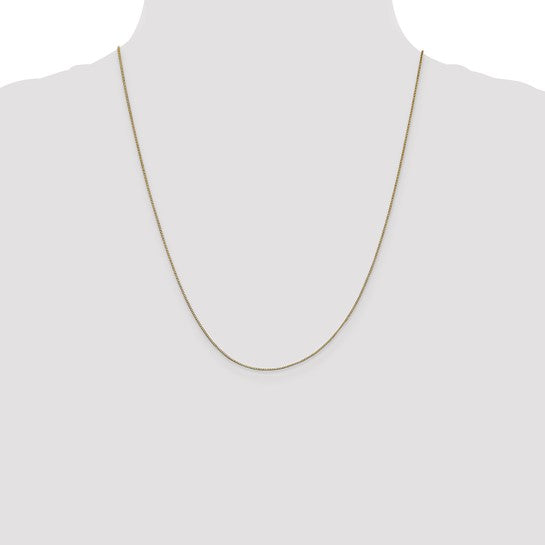 14KT Yellow Gold .7mm Box with Lobster Clasp Chain