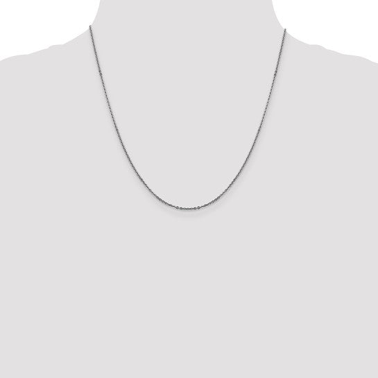 14KT White Gold 1.7mm Flat Cable Chain