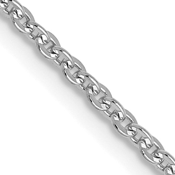 14KT White Gold 1.7mm Flat Cable Chain
