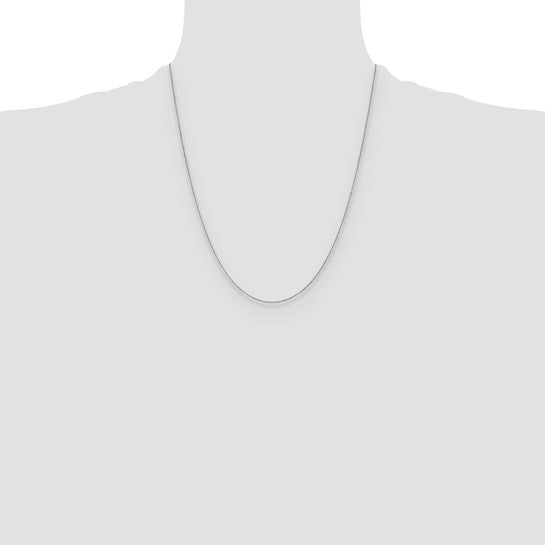 14KT White Gold 1.1mm Flat Cable Chain