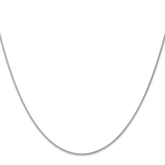 14KT White Gold 1.0mm Spiga Chain
