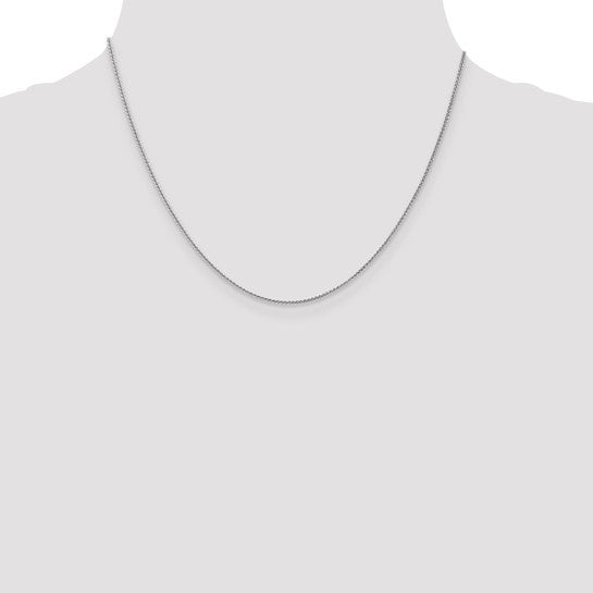 14KT White Gold 1.0mm Spiga Chain
