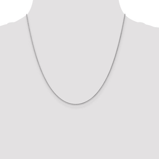 14KT White Gold 1.0mm Spiga Chain