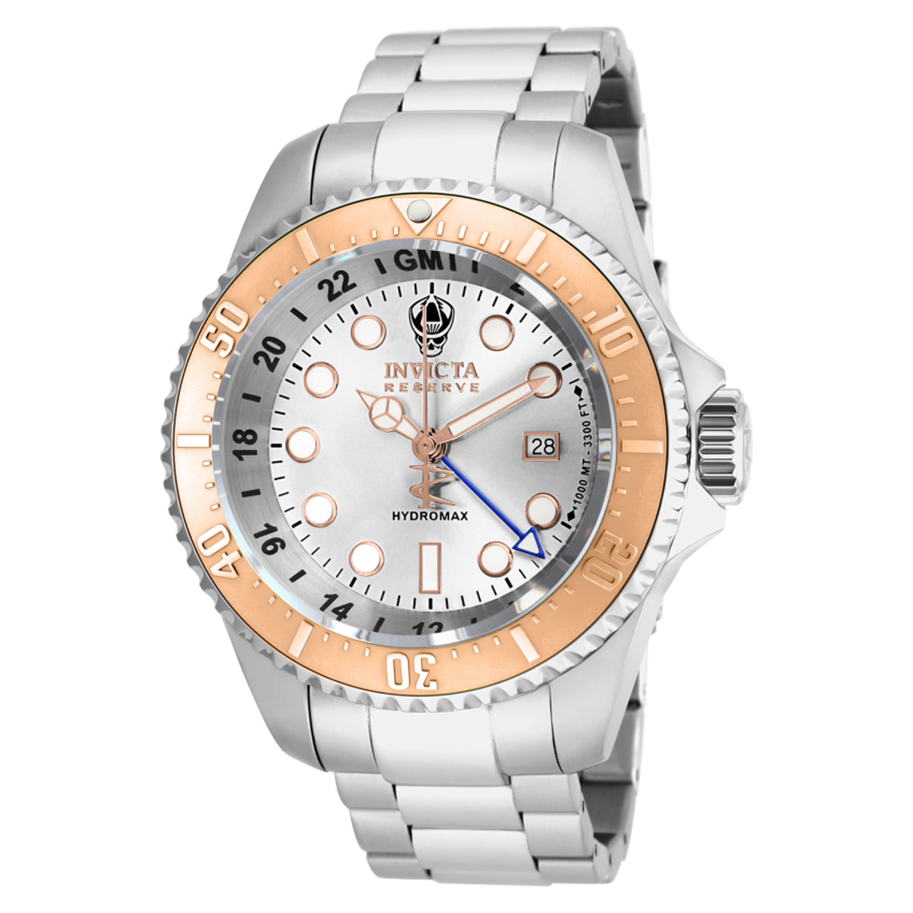 Invicta Men's 16964 Hydromax Quartz 3 Hand Silver Dial Watch