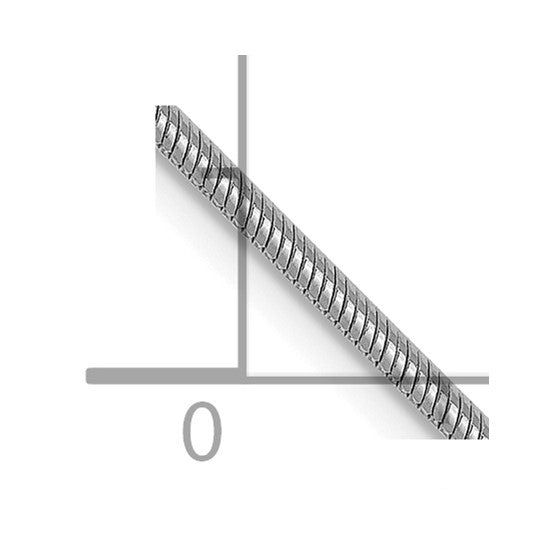 14KT White Gold 1.3mm Round Snake Chain