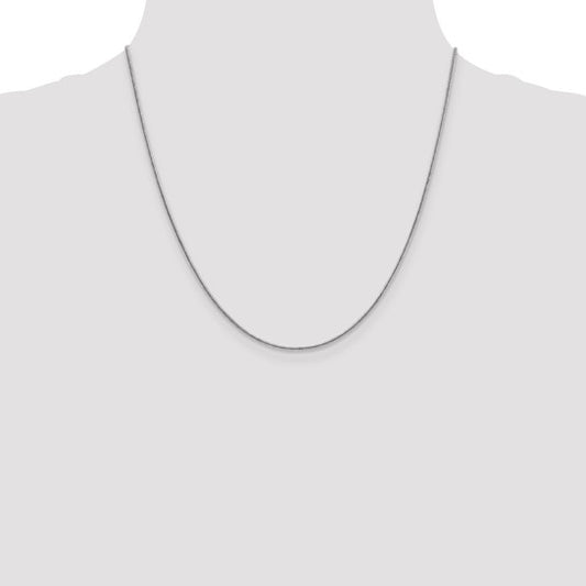 14KT White Gold 1.3mm Round Snake Chain