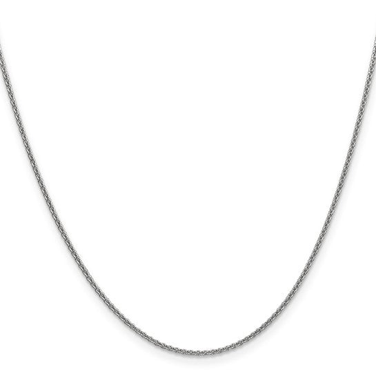 14KT White Gold 1.6mm Round Cable Chain
