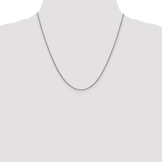 14KT White Gold 1.6mm Round Cable Chain