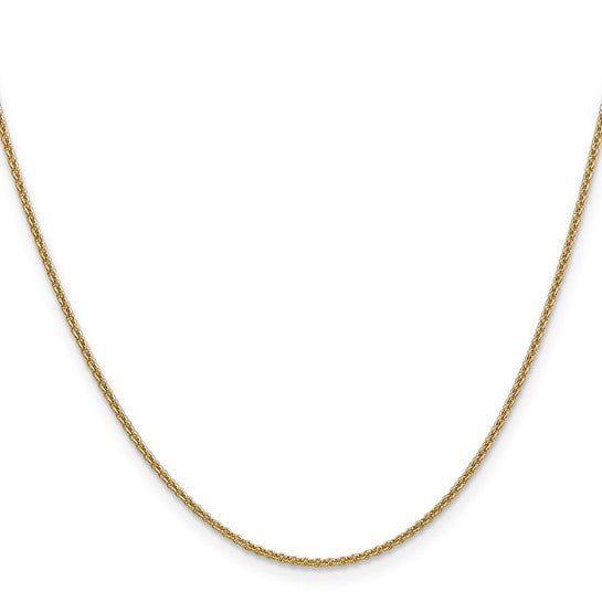 14kt Yellow Gold 1.6mm Round Cable Chain