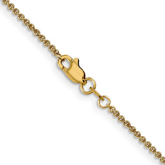 14kt Yellow Gold 1.6mm Round Cable Chain