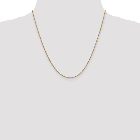 14KT Yellow Gold 1.6mm Round Cable Chain