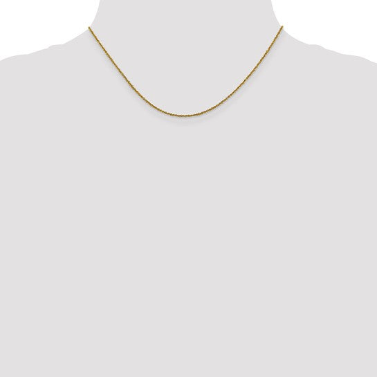 14KT Yellow Gold 1mm Sparkle Singapore Chain