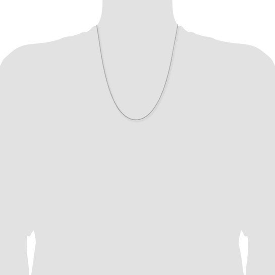 14kt White Gold 1mm Sparkle Singapore Chain