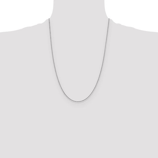 14kt White Gold 1mm Sparkle Singapore Chain