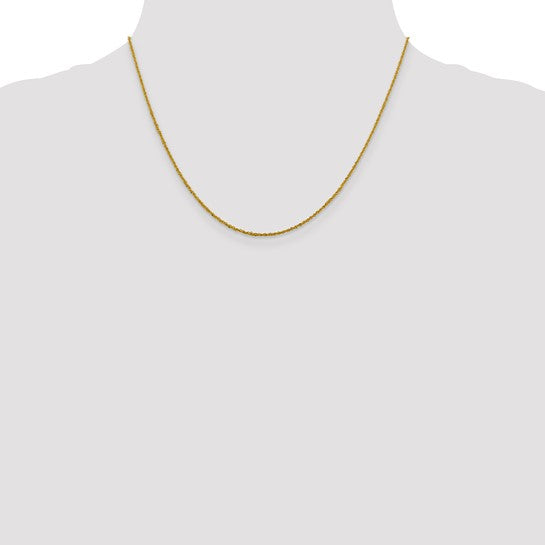 14KT Yellow Gold 1.3mm Sparkle Singapore Chain
