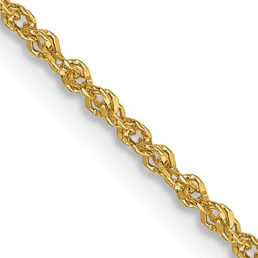 14kt Yellow Gold 1.3mm Sparkle Singapore Chain