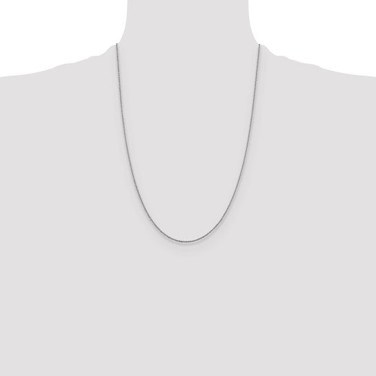 14KT White Gold 1.3mm Sparkle Singapore Chain