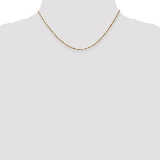 14KT Yellow Gold 1.2mm Spiga Chain