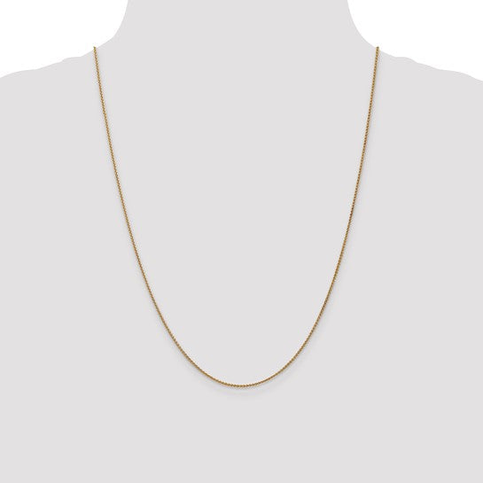 14KT Yellow Gold 1.2mm Spiga Chain