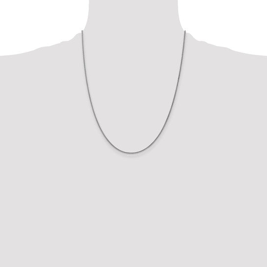 14KT White Gold 1.2mm Spiga Chain
