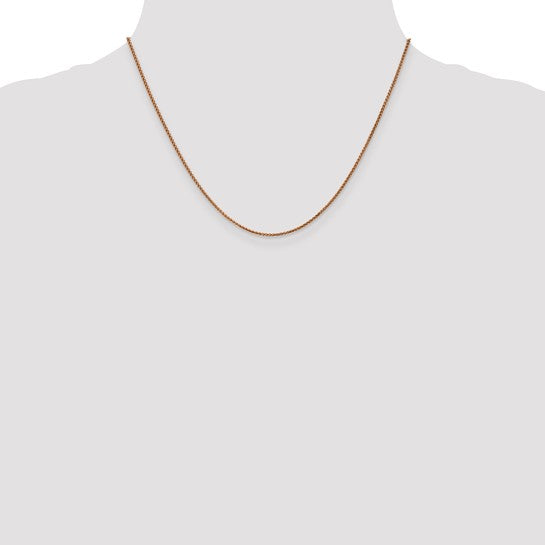 14KT Rose Gold 1.2mm Spiga Chain