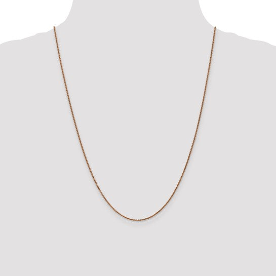 14KT Rose Gold 1.2mm Spiga Chain
