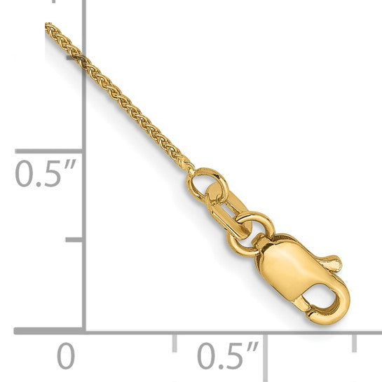 14kt Yellow Gold 8mm Spiga Chain Anklet
