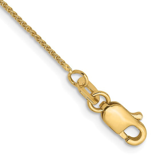 14kt Yellow Gold 8mm Spiga Chain Anklet